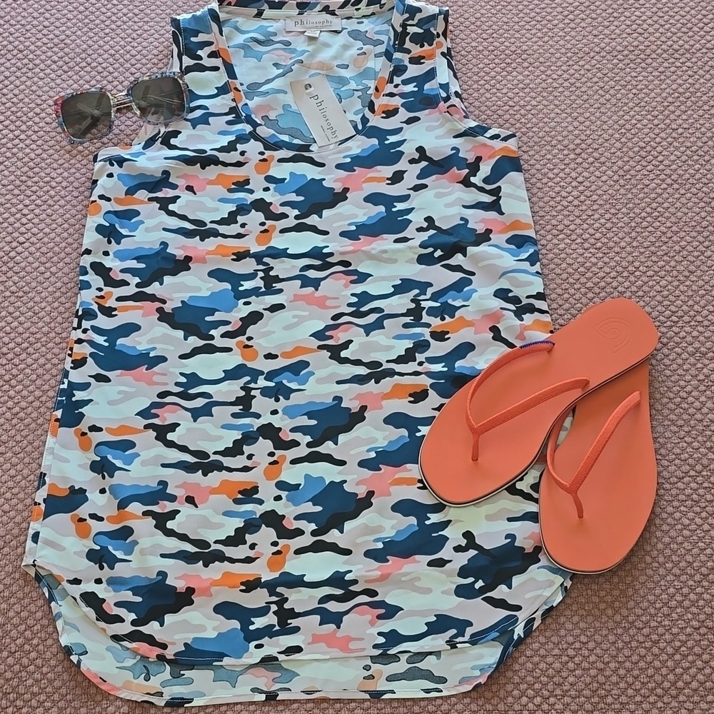 Philosophy Multicolor Camouflage Tank Top